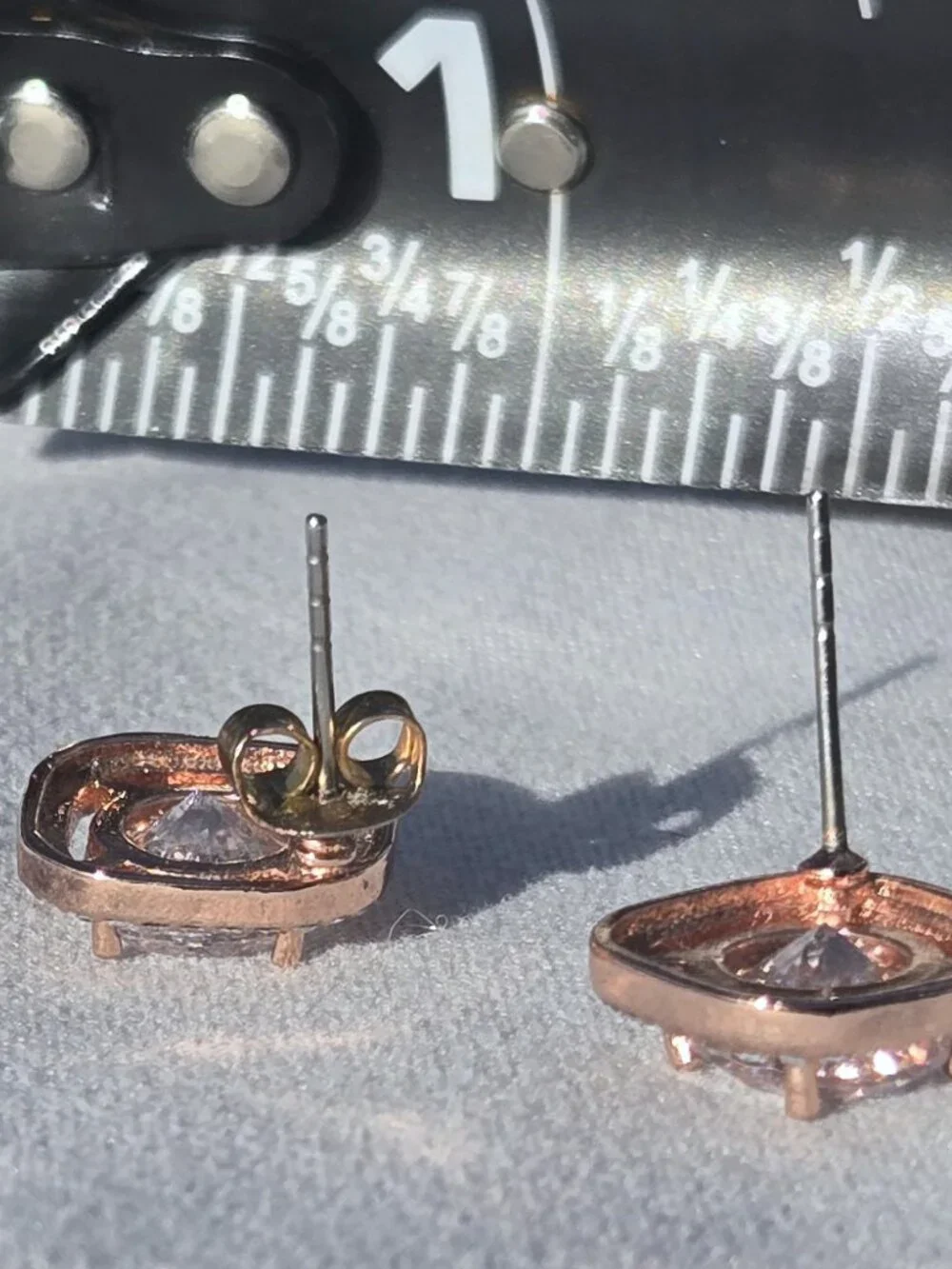 Rose Gold Stud Earrings Worn Once